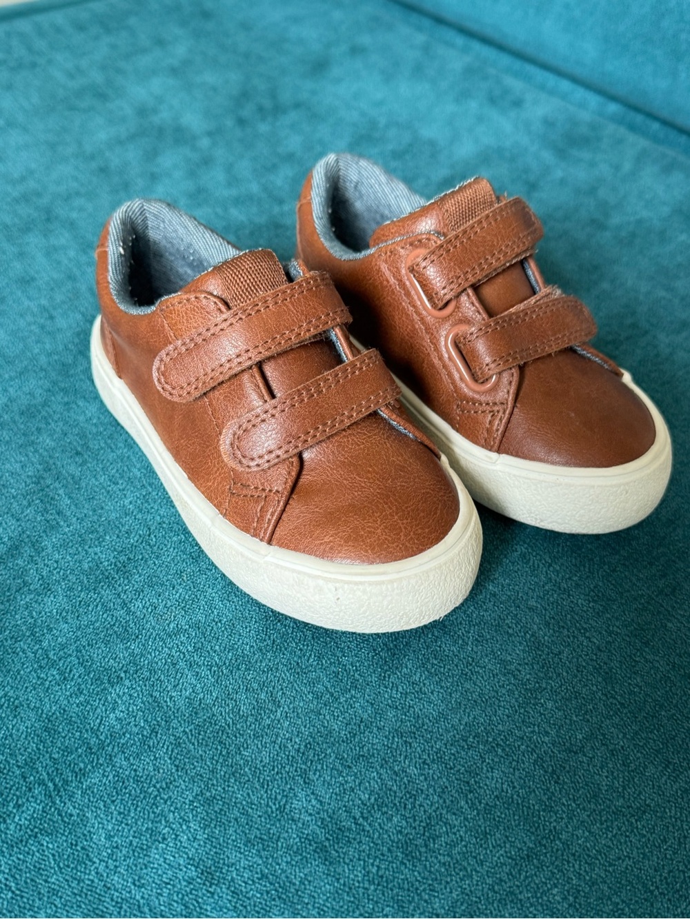 Cat & Jack Tan/Brown Double-Velcro Kids Sneakers